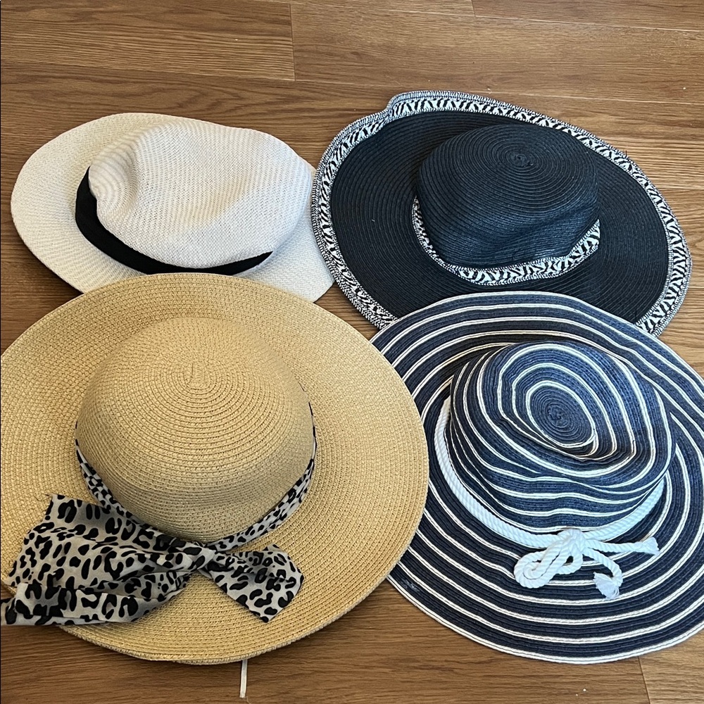 Women's Sun Hat Collection - Cream, Black, Tan